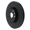 E-Line Drilled & Slotted Black Brake Rotor, Fits Select Lexus/Toyota/Scion, Position: Right Front - image 2