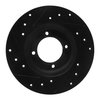 E-Line Drilled & Slotted Black Brake Rotor, 1975-1979 Lexus/Toyota/Scion, Position: Front Right - image 4