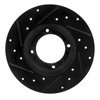 E-Line Drilled & Slotted Black Brake Rotor, 1980-1982 Lexus/Toyota/Scion, Position: Front Right - image 4