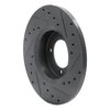 E-Line Drilled & Slotted Black Brake Rotor, 1972-1982 Lexus/Toyota/Scion, Position: Front Left - image 3