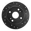 E-Line Drilled & Slotted Black Brake Rotor, 1979-1981 Lexus/Toyota/Scion, Position: Rear Right - image 1