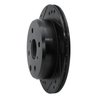 E-Line Drilled & Slotted Black Brake Rotor, 1982-1985 Lexus/Toyota/Scion, Position: Rear Left - image 2