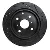 E-Line Drilled & Slotted Black Brake Rotor, 1982-1985 Lexus/Toyota/Scion, Position: Rear Left - image 4