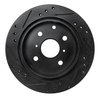 E-Line Drilled & Slotted Black Brake Rotor, 1982-1985 Lexus/Toyota/Scion, Position: Rear Right - image 3