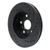 E-Line Drilled & Slotted Black Brake Rotor, 1983-1986 Lexus/Toyota/Scion, Position: Front Left - image 4