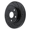 E-Line Drilled & Slotted Black Brake Rotor, 1983-1986 Lexus/Toyota/Scion, Position: Front Right - image 2
