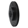 E-Line Drilled & Slotted Black Brake Rotor, 1984-1987 Lexus/Toyota/Scion, Position: Front Right - image 2