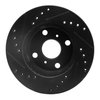 E-Line Drilled & Slotted Black Brake Rotor, 1985-1988 Fits Multiple Makes/Models, Position: Front Right - image 3
