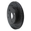 E-Line Drilled & Slotted Black Brake Rotor, 1985-1988 Fits Multiple Makes/Models, Position: Front Right - image 4