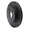 E-Line Drilled & Slotted Black Brake Rotor, 1984-1988 Fits Multiple Makes/Models, Position: Front Left - image 2