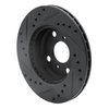 E-Line Drilled & Slotted Black Brake Rotor, 1984-1988 Fits Multiple Makes/Models, Position: Front Left - image 3