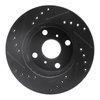 E-Line Drilled & Slotted Black Brake Rotor, 1984-1988 Fits Multiple Makes/Models, Position: Front Left - image 4