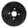 E-Line Drilled & Slotted Black Brake Rotor, 1984-1988 Fits Multiple Makes/Models, Position: Front Right - image 4