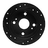 E-Line Drilled & Slotted Black Brake Rotor, 1985-1987 Lexus/Toyota/Scion, Position: Rear Right - image 1