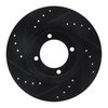 E-Line Drilled & Slotted Black Brake Rotor, 1984-1987 Lexus/Toyota/Scion, Position: Front Right - image 4