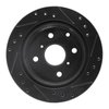 E-Line Drilled & Slotted Black Brake Rotor, 1984-1988 Lexus/Toyota/Scion, Position: Rear Left - image 4