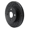 E-Line Drilled & Slotted Black Brake Rotor, 1986-1989 Lexus/Toyota/Scion, Position: Front Left - image 3