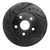 E-Line Drilled & Slotted Black Brake Rotor, 1986-1989 Lexus/Toyota/Scion, Position: Front Left - image 4