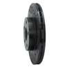 E-Line Drilled & Slotted Black Brake Rotor, 1986-1989 Lexus/Toyota/Scion, Position: Front Right - image 2