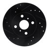 E-Line Drilled & Slotted Black Brake Rotor, 1987-1992 Fits Multiple Makes/Models, Position: Front Left - image 2