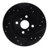 E-Line Drilled & Slotted Black Brake Rotor, 1987-1992 Fits Multiple Makes/Models, Position: Front Left - image 3