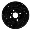 E-Line Drilled & Slotted Black Brake Rotor, 1987-1992 Fits Multiple Makes/Models, Position: Front Right - image 4