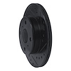 E-Line Drilled & Slotted Black Brake Rotor, 1988-1992 Fits Multiple Makes/Models, Position: Front Right - image 1