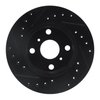 E-Line Drilled & Slotted Black Brake Rotor, 1988-1992 Fits Multiple Makes/Models, Position: Front Right - image 3