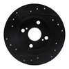 E-Line Drilled & Slotted Black Brake Rotor, 1987-1992 Fits Multiple Makes/Models, Position: Rear Right - image 2