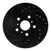 E-Line Drilled & Slotted Black Brake Rotor, 1987-1991 Lexus/Toyota/Scion, Position: Front Left - image 2