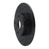 E-Line Drilled & Slotted Black Brake Rotor, 1987-1989 Lexus/Toyota/Scion, Position: Rear Left - image 2