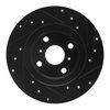 E-Line Drilled & Slotted Black Brake Rotor, 1987-1989 Lexus/Toyota/Scion, Position: Rear Left - image 3