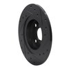 E-Line Drilled & Slotted Black Brake Rotor, 1987-1989 Lexus/Toyota/Scion, Position: Rear Left - image 4
