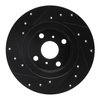 E-Line Drilled & Slotted Black Brake Rotor, 1987-1989 Lexus/Toyota/Scion, Position: Rear Right - image 3