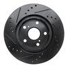 E-Line Drilled & Slotted Black Brake Rotor, 1989-1992 Lexus/Toyota/Scion, Position: Front Right - image 4