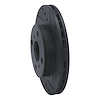 E-Line Drilled & Slotted Black Brake Rotor, 1990-1991 Lexus/Toyota/Scion, Position: Front Right - image 1