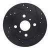E-Line Drilled & Slotted Black Brake Rotor, 1990-1991 Lexus/Toyota/Scion, Position: Front Right - image 3