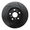 E-Line Drilled & Slotted Black Brake Rotor, 1990-1991 Lexus/Toyota/Scion, Position: Front Left - image 2