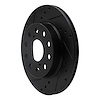 E-Line Drilled & Slotted Black Brake Rotor, 1991-1995 Lexus/Toyota/Scion, Position: Rear Left - image 1