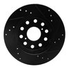 E-Line Drilled & Slotted Black Brake Rotor, 1991-1995 Lexus/Toyota/Scion, Position: Rear Left - image 2