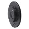 E-Line Drilled & Slotted Black Brake Rotor, 1991-1999 Lexus/Toyota/Scion, Position: Front Right - image 2