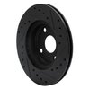E-Line Drilled & Slotted Black Brake Rotor, 1992-1995 Lexus/Toyota/Scion, Position: Front Left - image 2