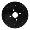E-Line Drilled & Slotted Black Brake Rotor, 1992-1995 Lexus/Toyota/Scion, Position: Front Right - image 4