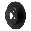 E-Line Drilled & Slotted Black Brake Rotor, 1992-2003 Lexus/Toyota/Scion, Position: Rear Left - image 2
