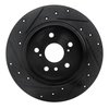 E-Line Drilled & Slotted Black Brake Rotor, 1992-2003 Lexus/Toyota/Scion, Position: Rear Right - image 3