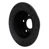 E-Line Drilled & Slotted Black Brake Rotor, 1992-2003 Lexus/Toyota/Scion, Position: Rear Left - image 3