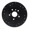 E-Line Drilled & Slotted Black Brake Rotor, 1992-2003 Lexus/Toyota/Scion, Position: Rear Right - image 2