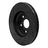 E-Line Drilled & Slotted Black Brake Rotor, 1999-2007 Lexus/Toyota/Scion, Position: Front Right - image 1