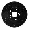 E-Line Drilled & Slotted Black Brake Rotor, 1999-2007 Lexus/Toyota/Scion, Position: Front Right - image 4