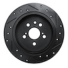 E-Line Drilled & Slotted Black Brake Rotor, 1994-1995 Lexus/Toyota/Scion, Position: Rear Left - image 1